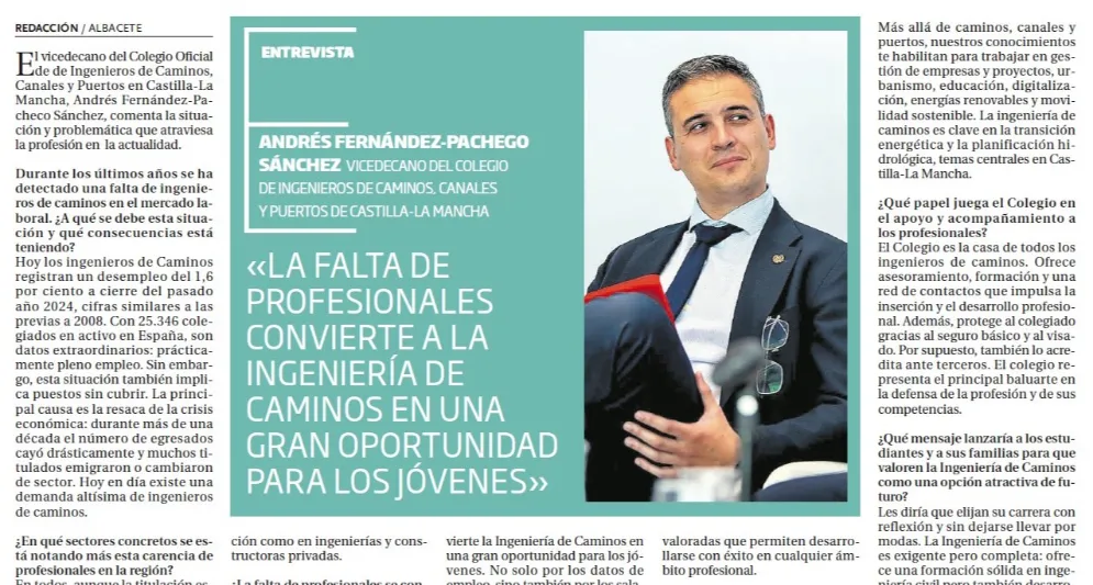 Entrevista Andrés Fernández-Pacheco en la Tribuna de Albacete